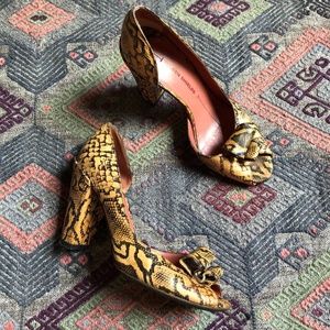 Eileen Shields Snake Print Heels